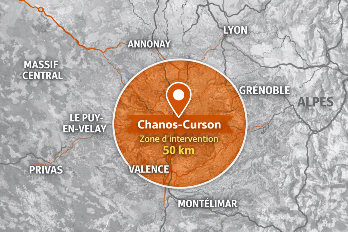 Boisset - Zone d'intervention